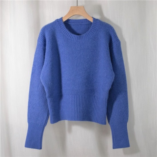 Women's Sweater Pullovers Warm Minimalist Short Elegant Solid Sweet Jumpers Women's Sweater Pullovers Warm Minimalist Short Elegant Solid Sweet Jumpers