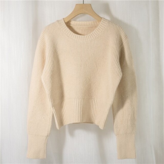 Women's Sweater Pullovers Warm Minimalist Short Elegant Solid Sweet Jumpers Women's Sweater Pullovers Warm Minimalist Short Elegant Solid Sweet Jumpers
