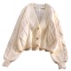 Lantern Sleeve Cardigan Knitted Long Sleeve Solid Sweaters Lantern Sleeve Cardigan Knitted Long Sleeve Solid Sweaters