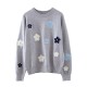 Floral Embroidery Pullover Sweater High Quality Women Elegant O Neck Knitted Tops Floral Embroidery Pullover Sweater High Quality Women Elegant O Neck Knitted Tops
