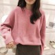 Women's Sweaters Pullovers Minimalist Oversize Pink Solid Lady Jumpers Women's Sweaters Pullovers Minimalist Oversize Pink Solid Lady Jumpers
