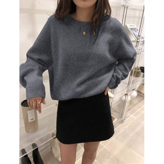Women's Sweaters Pullovers Minimalist Oversize Pink Solid Lady Jumpers Women's Sweaters Pullovers Minimalist Oversize Pink Solid Lady Jumpers