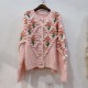 Handmade Sweater And Cardigans Floral Embroidery Hollow Out Chic Knit Handmade Sweater And Cardigans Floral Embroidery Hollow Out Chic Knit