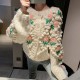 Handmade Sweater And Cardigans Floral Embroidery Hollow Out Chic Knit Handmade Sweater And Cardigans Floral Embroidery Hollow Out Chic Knit