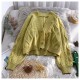 Lantern Sleeve Cardigan Knitted Long Sleeve Solid Sweaters Lantern Sleeve Cardigan Knitted Long Sleeve Solid Sweaters